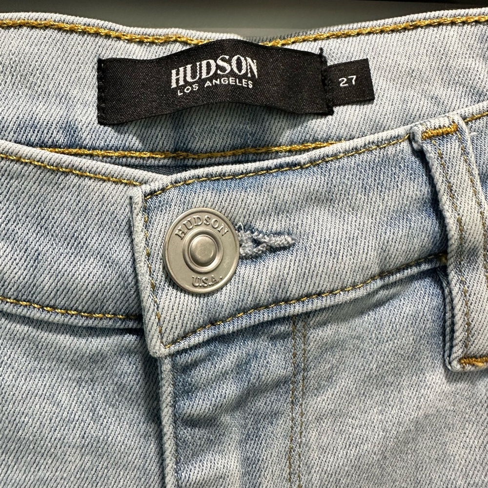 HUDSON Jeans Holly High-Rise Skinny Ankle w/ Deconstruction in Tempo - Sz 27 - Picture 3 of 7